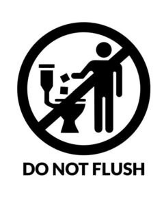 Do not flush logo