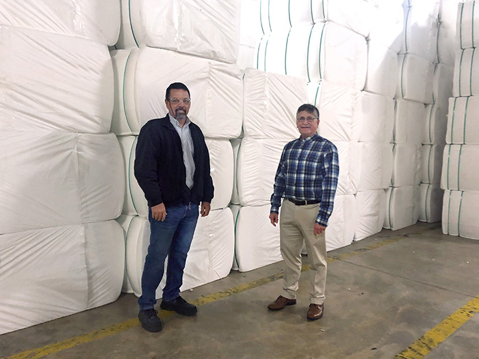 Chuck Oxendine & Jim Posa a Bast Fibre Technologies Lumberton NC Facility