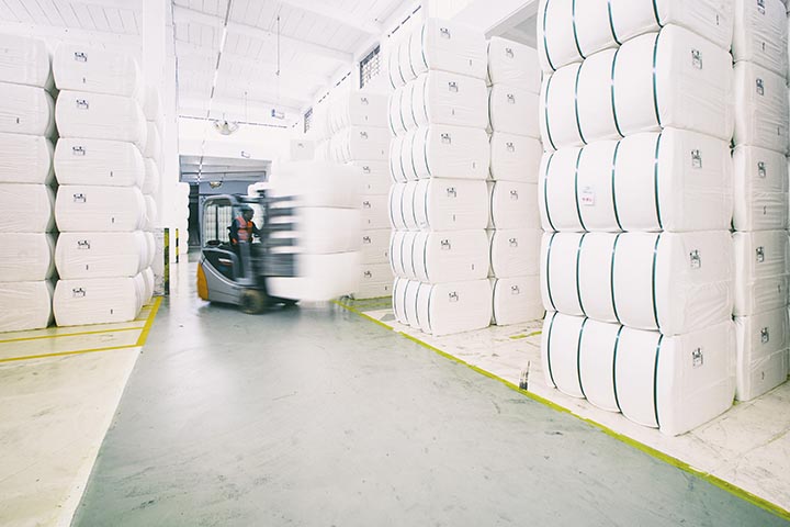 Lenzing viscose bale warehouse. Photo courtesy Lenzing AG/Christian Leopold