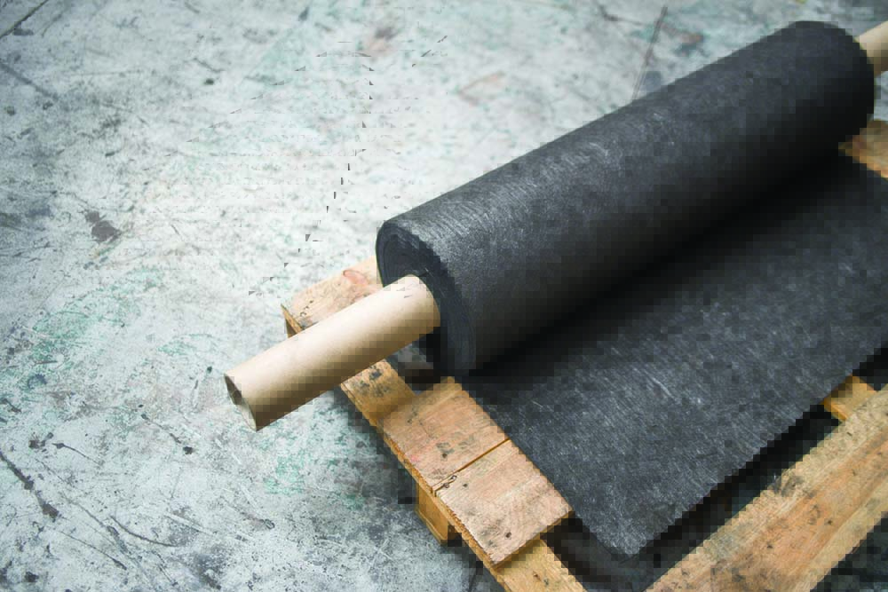 Gen 2’s new recycled carbon nonwoven combines the flexibility of a carded textile with the lower weight usually associated with wet-laid products. Photo cortesy of Gen 2