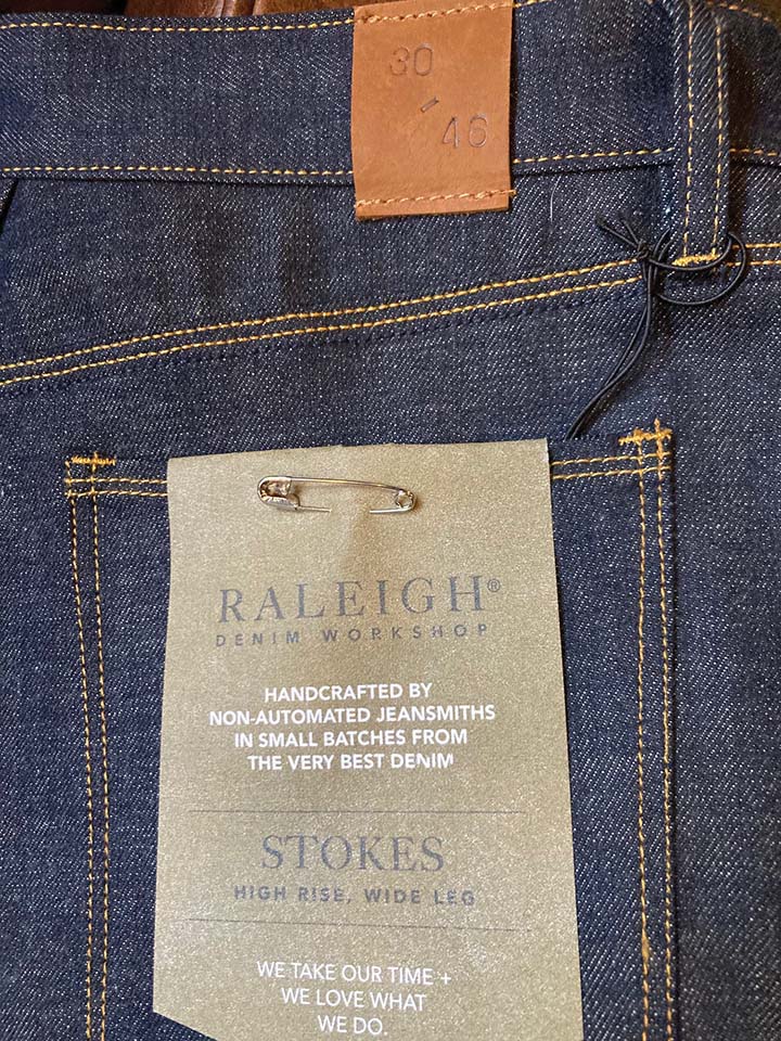 The Raleigh Denim Workshop jeans. Photo courtesy Marie O’Mahony