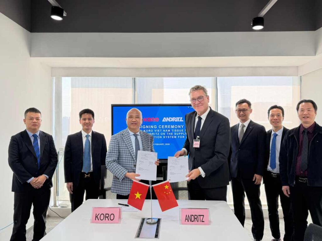 Signing ceremony between Koro and ANDRITZ