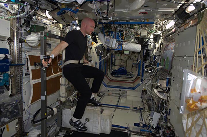 Astronaut Dr. Alexander Gerst general health monitoring in space. Photo courtesy NASA/ESA