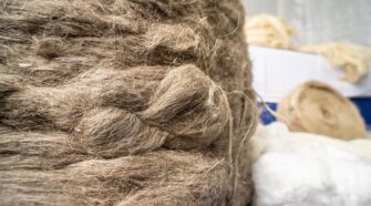 Natural fiber sliver, pre-yarn. Photo courtesy MINIFibers