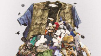 "Textile Recycling: State of Play” report published by Apparel Insider and written by Brett Matthews, inset. Photo courtesy of Apparel Insider