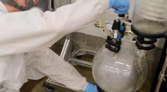 A Claros scientist de-stills PFAS waste to a highly concentrated solution, making it more cost-effective and efficient to destroy in high quantities.