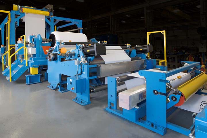Davis-Standard example of a fabric coating line.