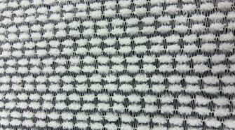 Close-up of the new polyester fiber-based, multi-functional textile’s structure from Teijin Frontier Co., Ltd.