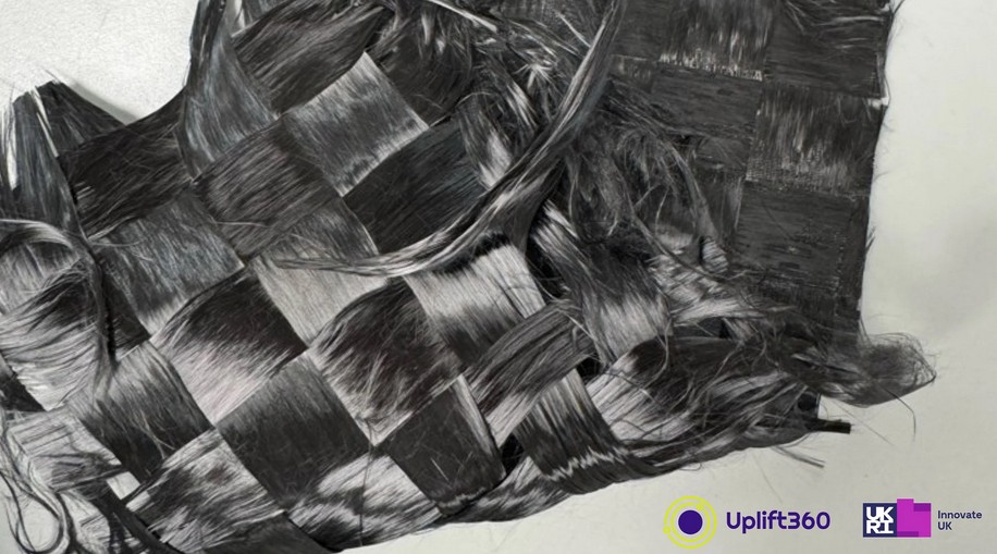 Resin-removed carbon fiber reinforced polymer after exposure to ChemR.