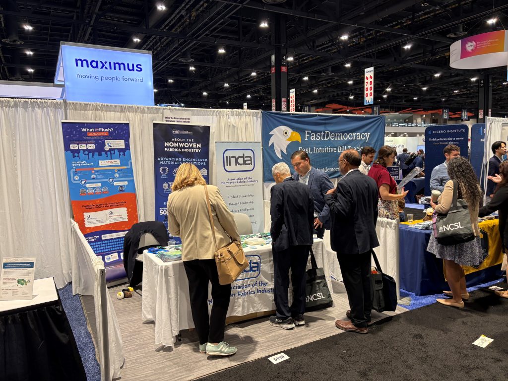INDA brought nonwovens to thousands of policymakers and staff at the 2026 National Conference of State Legislators Summit.