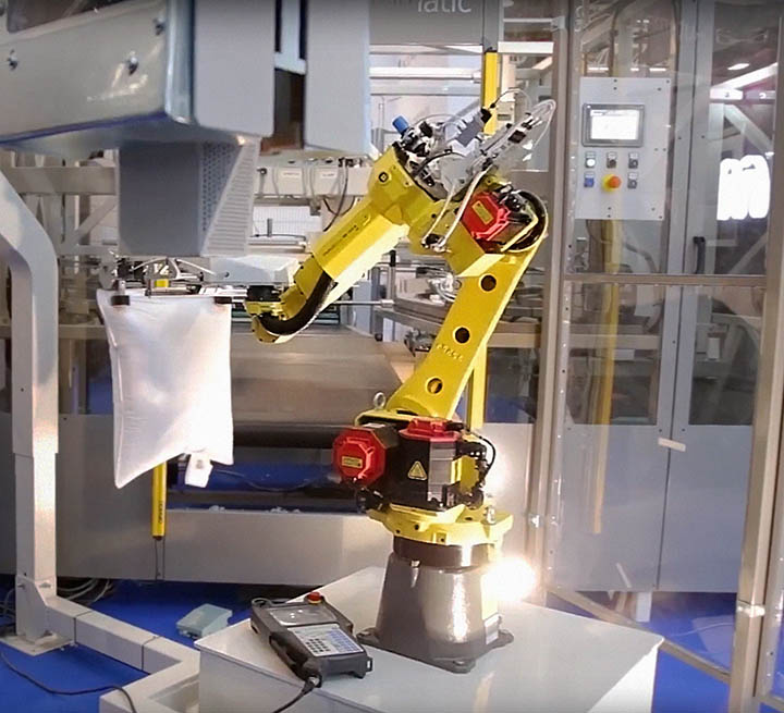 ACG Kinna has introduced robotics for the automated handling textiles. Photo courtesy of ACG Kinna