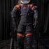 The Artemis III spacesuit prototype, the AxEMU. Though this prototype uses a dark gray cover material, the final version will likely be all-white when worn by NASA astronauts on the Moon’s surface. Photo courtesy Axiom Space