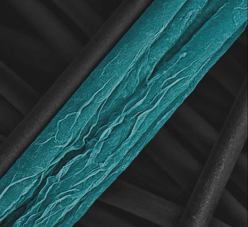 Soarce nanofiber coatings upgrade fiber-resin interfaces. Photo courtesy of JEC