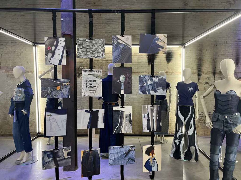 Hyosung’s FutureFit Forum showcase was primarily based on regenerated Levi 501 jeans. Photo courtesy of A. Wilson
