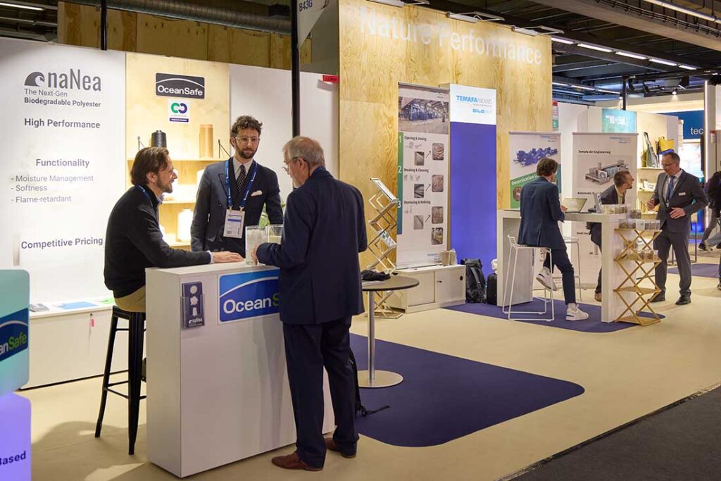 OceanSafe presented naNea, a novel co-polyester designed for both biodegradability and recyclability. Photo courtesy of Jean-Luc Valentin/Messe Frankfurt GmbH