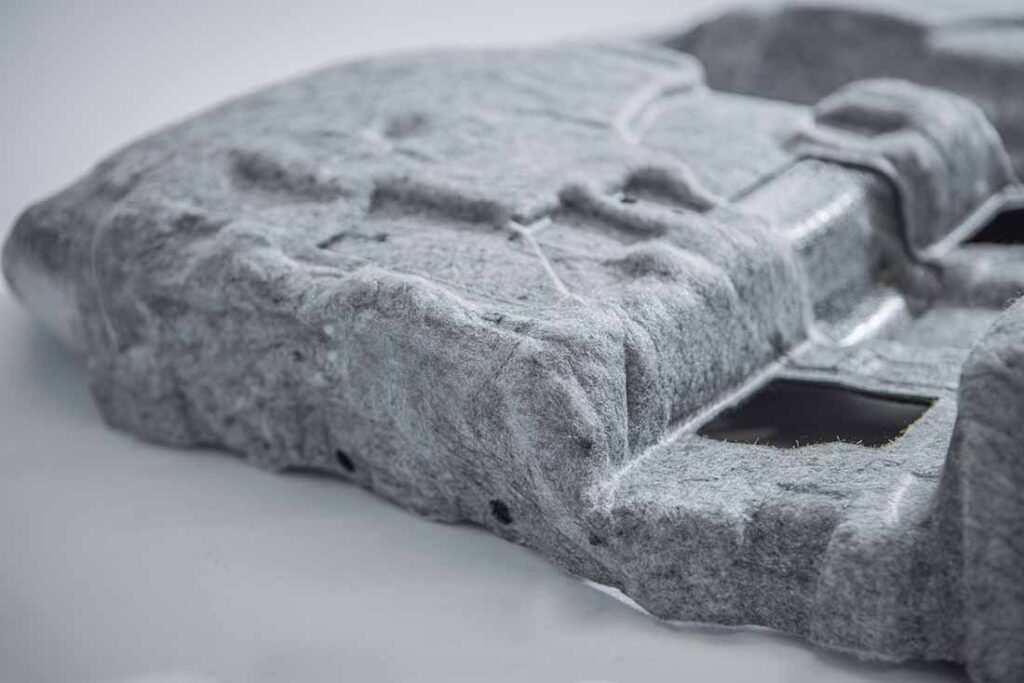 Flexi-Light PET: sustainable sound insulation for vehicles. Photo courtesy of Autoneum