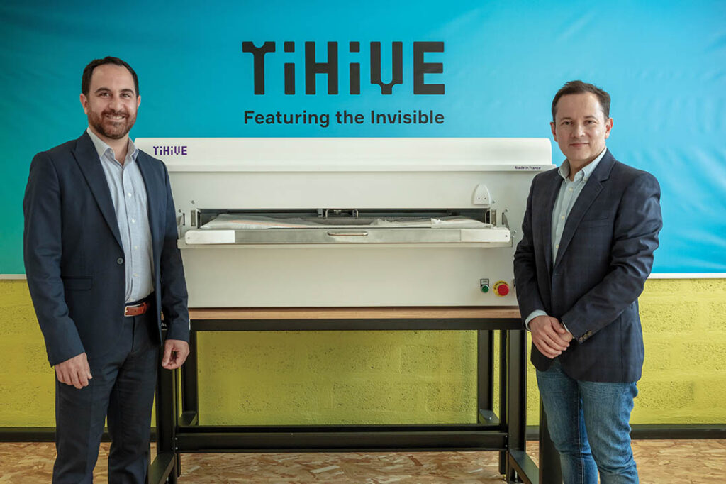 TiHive Co-Founders Hani Sherry (left) and Carlos Prada with the SAPScan technology.