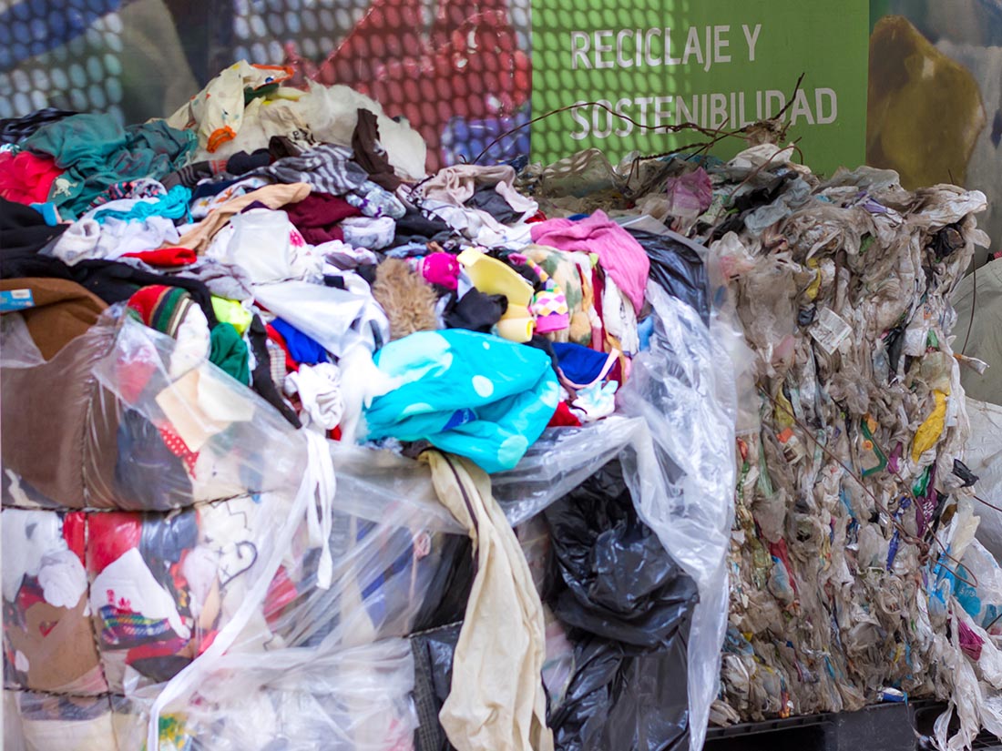 Textile waste is one of the least-treated plastic waste streams and tends to end up in landfill.