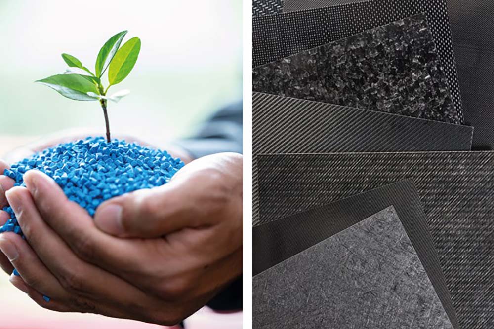 Lanxess is currently developing new Tepex thermoplastic composites that are being made starting from recycled or bio-based raw materials. Photo courtesy of Lanxess